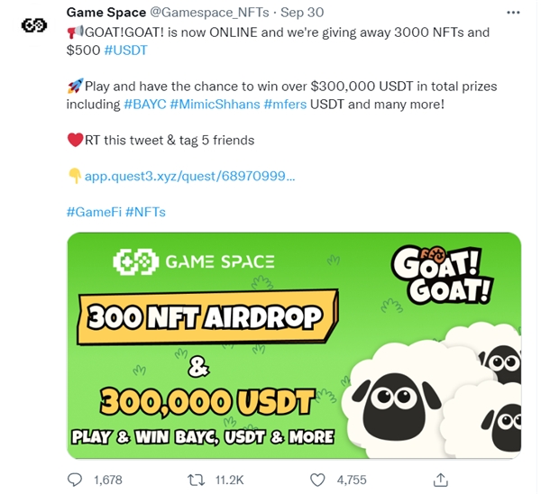 熊市下打造周活60万的GameFi平台，Game Space如何携小游戏逆市而行